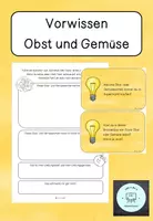 Vorschau - Arbeitsblätter - Vorwissen Obst und Gemüse - Deckblatt