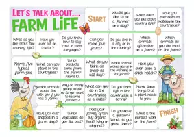 Vista previa - Juegos / Gamificación - Let´s talk about FARM LIFE boardgame English / Inglés for speaking activities / conversation classes - página 1