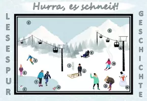 Aperçu - Feuilles d'exercices - Histoire de la lecture niveau 3 "Hurra, es schneit" Allemand - Page 3