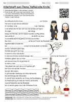 Vorschau - Arbeitsblätter - Lernposter + Arbeitsblatt "Katholische Kirche" + Onlineübung & MP3 + Mindmap + Infografik - Seite 1