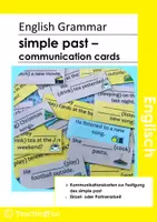 Vorschau - Fördermaterial/Inklusion - Simple past - Communication Cards - Deckblatt
