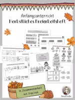 Vorschau - Arbeitsblätter - Herbstliches Arbeitsheft für den Anfangsunterricht / Klasse 1 - Deckblatt