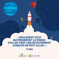 Aperçu - Affichage - Citation illustrée - Prendre des risques - Page de couverture