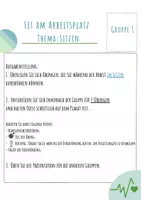 Vorschau - Arbeitsblätter - Gruppenarbeit Fitness - Sport Gesundheit - Fit am Arbeitsplatz - Seite 1
