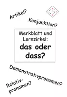 Vorschau - Arbeitsblätter - Materialpaket: Lernzirkel/ Stationen zu "das oder dass", "Wörtliche Rede", "s-Laute" und "k- und z-Laut" - Deckblatt