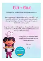 Aperçu - Feuilles d'exercices - cooking and baking / food Cut & Glue worksheets English / Anglais - Page 1