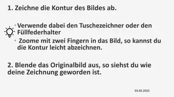 Vorschau - Präsentationen/Tafelbilder - Abzeichnen Durchpausen - Digitales Zeichnen - Sketchbook - Seite 1