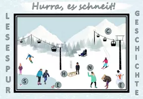 Vista previa - Hojas de trabajo - Lectura de Historia Nivel 0-2 "Hurra, es schneit" Alemán - página 1