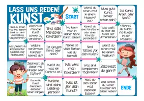 Aperçu - Jeux - KUNST (Allemand) Brettspiel Deutsch DAZ - Sprechanlässe "Lass uns reden!" - Page 1
