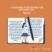 Aperçu - Affichage - Citation illustrée - Tu n’écris ta vie qu’une fois - Page de couverture