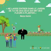 Aperçu - Affichage - Citation illustrée - Entourage - Le jardin de ta vie - Page de couverture