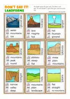 Vista previa - Juegos / Gamificación - landforms / nature / habitats vocabulary game English / ESL / Inglés "Don´t say it" - página 3