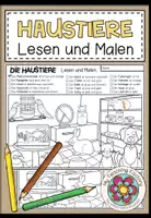 Vista previa - Hojas de trabajo - HAUSTIERE - Lesen und Malen (2 niveles de diferenciación) - Portada