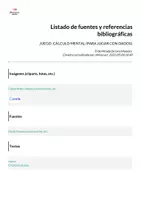 Vista previa - Juegos / Gamificación - JUEGO: CÁLCULO MENTAL (PARA JUGAR CON DADOS) - página 1