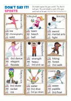 Vista previa - Juegos / Gamificación - SPORTS vocabulary game English / ESL / INGLÉS "Don´t say it" - página 2