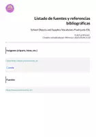 Vista previa - Unidades / Secuencias / Situaciones de Aprendizaje - School Objects and Supplies Vocabulary Flashcards ESL - página 1