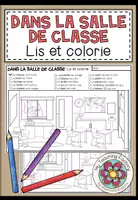 Vista previa - Manualidades / Dibujos para colorear - DANS LA SALLE DE CLASSE! - Lis et colorie (2 niveles de diferenciación) - Portada