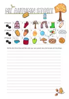Vorschau - Arbeitsblätter - Autumn - Creative Writing Activity + Flashcards - Seite 1