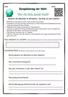 Vorschau - Arbeitsblätter - War die Erde eine Scheibe? Weltbild, Kolumbus, Mittelalter, Dokumentation, QR-Code - Seite 1