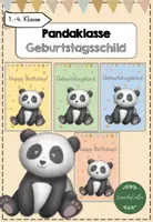 Vorschau - Bildkarten - Pandaklasse Geburtstagsschilder - Deckblatt