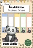 Vorschau - Bildkarten - Pandaklasse Ordnerrücken - Deckblatt