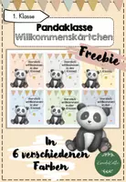 Vorschau - Bildkarten - Pandaklasse Willkommenskärtchen - Deckblatt