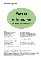 Vorschau - Stationenlernen - Adjektive und Verben untersuchen, ab Kl. 3 - Deckblatt