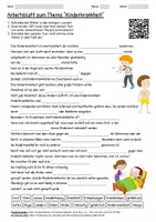 Vorschau - Arbeitsblätter - Lernposter + Arbeitsblatt "Kinderkrankheit" + Onlineübung & MP3 + Infografik - Seite 1