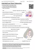Vorschau - Arbeitsblätter - Lernplakat + Arbeitsblatt "Kinderrechte" + Onlineübung & MP3 + Infografik - Seite 1