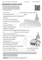 Vorschau - Arbeitsblätter - Arbeitsblatt "Kirche" + Onlineübung & MP3 + Mindmap + Infografik - Deckblatt