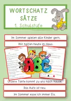 Vorschau - Arbeitsblätter - Sätze mit dem Grundwortschatz - 1. Klasse - Deckblatt