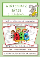 Vorschau - Arbeitsblätter - Sätze mit dem Grundwortschatz - 2. Klasse - Deckblatt