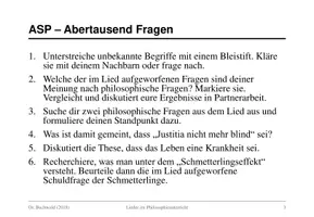 Vorschau - Arbeitsblätter - Lieder im Philosophieunterricht - Arbeitsaufträge für 32 Lieder (Arbeitsblatt, Philosophie) - Seite 3