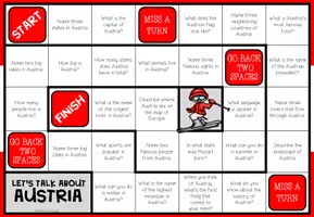 Vista previa - Hojas de trabajo - AUSTRIA - Conversation Board Game - página 1