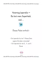 Vorschau - Arbeitsblätter - Vatertag Leporello - Superheld - Deckblatt