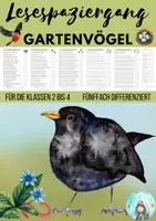 Vorschau - Arbeitsblätter - Lesespaziergang Gartenvögel (Klassen 2 bis 4) - Deckblatt