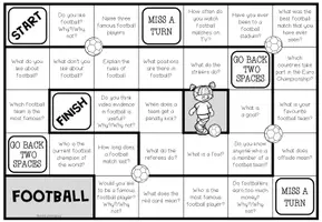 Vista previa - Hojas de trabajo - FOOTBALL - Conversation Board Game - página 2