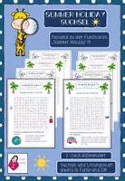Vorschau - Arbeitsblätter - Suchsel Rätsel Summer holiday / 19 englische Begriffe / 2-fach differenziert - Deckblatt