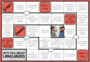 Vista previa - Hojas de trabajo - LANGUAGES - Conversation Board Game - página 1