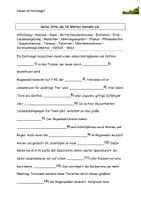 Vorschau - Arbeitsblätter - Leben im Dschungel Steckbrief Texte Aufgaben Spiel Lösung - Seite 1