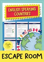 Vista previa - Unidades / Secuencias / Situaciones de Aprendizaje - English Speaking Countries Escape Room (inglés) - Portada