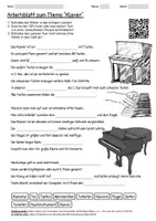 Vorschau - Arbeitsblätter - Lernposter + Arbeitsblatt "Klavier" + Onlineübung & MP3 + Mindmap + Infografiken - Seite 1