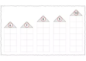 Vorschau - Arbeitsblätter - Zahlenhäuser in 3D - Lapbook, Merkblatt - Seite 3