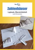 Vorschau - Arbeitsblätter - Zahlenhäuser in 3D - Lapbook, Merkblatt - Deckblatt
