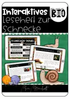 Vorschau - Text - Interaktives Leseheft zur Schnecke - Wirbellose - Deckblatt