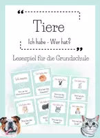 Vorschau - Spiele - Ich habe - Wer hat...? Tiere (Lesespiel) - Deckblatt