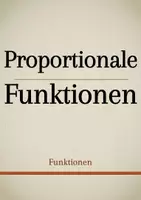 Vorschau - Präsentationen/Tafelbilder - Tafelbilder - Proportionale Funktionen - Deckblatt