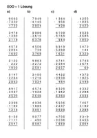 Vorschau - Stationenlernen - Einfache Rechen-Übungsblätter - Subtraktionsaufgaben im ZR von 0 bis 1.000.000 (nur die leichte von 3 Differenzierungsstufen) - Seite 2