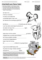 Vorschau - Arbeitsblätter - Lernposter + Arbeitsblatt "Koala" + Onlineübung & MP3 + Infografik - Seite 1