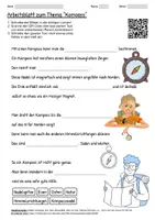Vorschau - Arbeitsblätter - Lernposter + Arbeitsblatt "Kompass" + Onlineübung & MP3 + Mindmap + Infografik - Seite 1